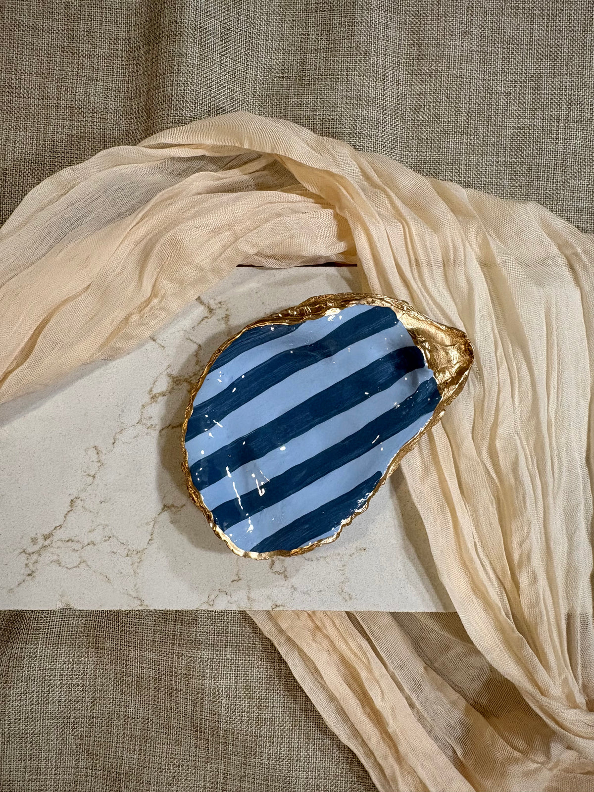 Coastal Stripe Trinket Dish