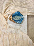Diamond Dash Dark Blue | Oyster Shell Dice & Trinket Dish