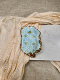 Scallop Seafoam & Gold | Oyster Shell Dice Dish