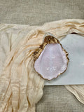 Palm Stripe Blush | Oyster Shell Dice Dish