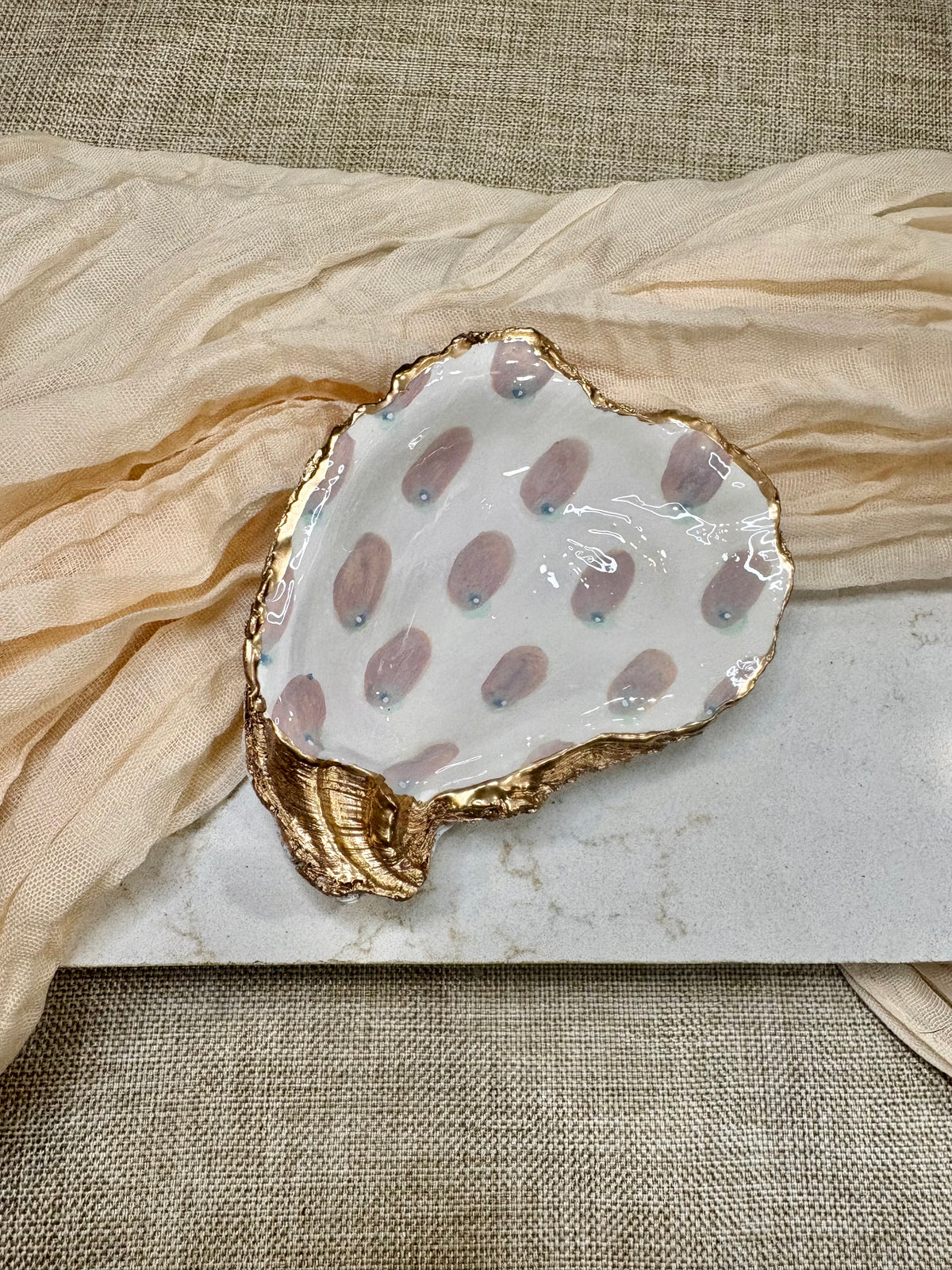 Pebble Blush | Oyster Shell Dice Dish