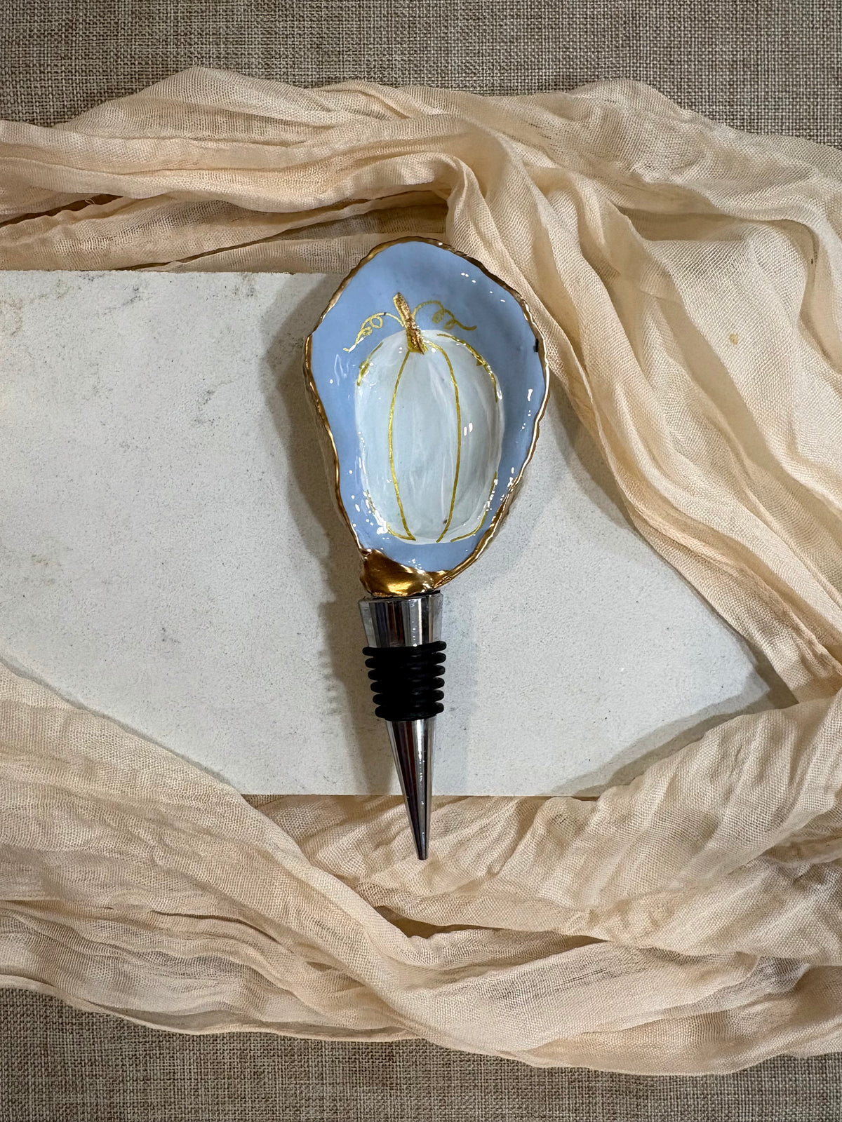 Blue Heirloom Wine Stopper